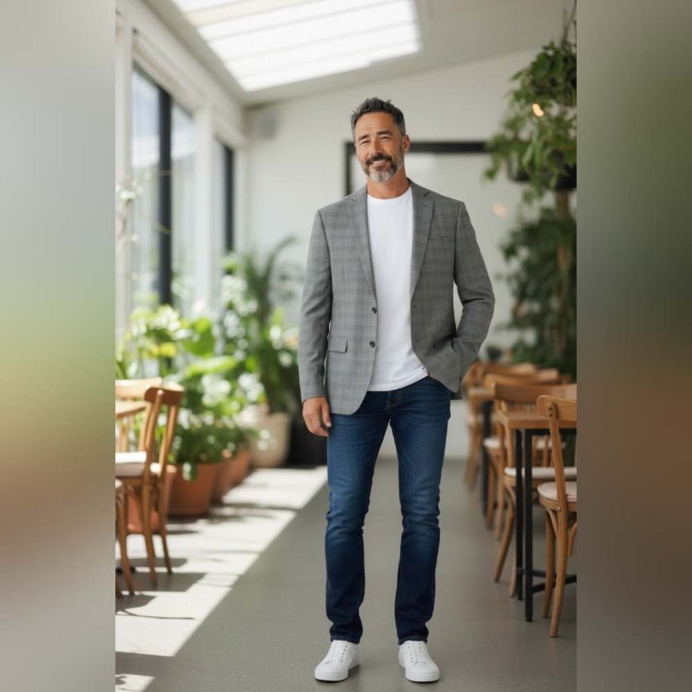 BROOKS BROTHERS Men's Gray Blazer -SIZE 46!L